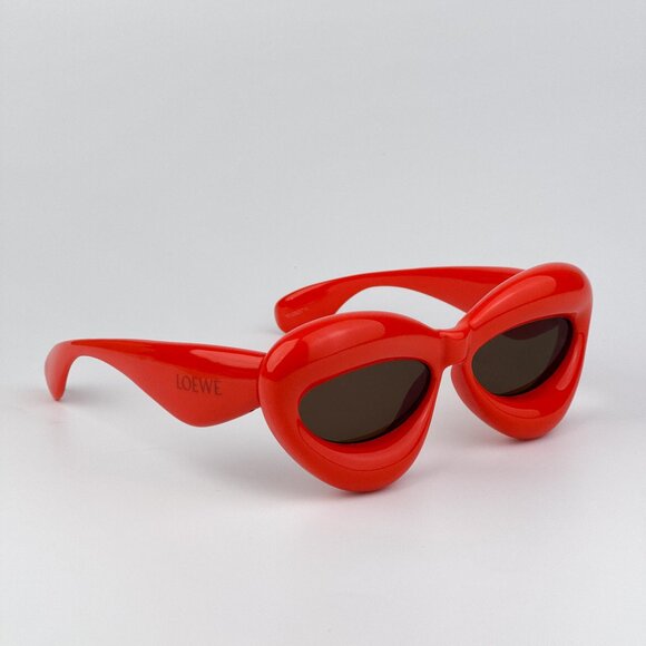 Loewe INFLATED LW40097I Sunglasses – Orange Cat Eye Brown | Model LW40097I 42E main image 8
